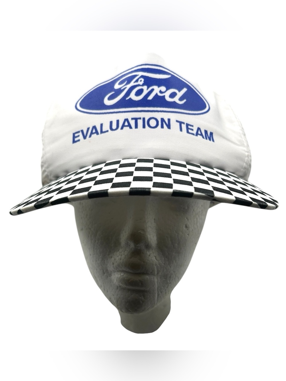 Vintage FORD motor cars TEAM RACING KATI TRUCKER HAT CAP baseball hat checkered
